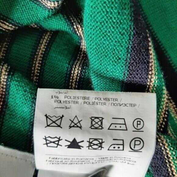 LUISA SPAGNOLI | Wool Blend Fine Knit Stripe Tee Shell Sz M - Picture 13 of 13